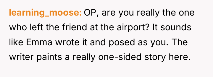 learning_moose OP, are you really the one who left the...