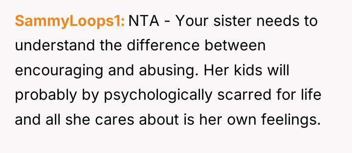 SammyLoops1 NTA - Your sister needs to understand the difference...