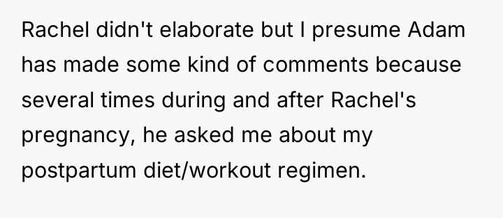 Rachel didn't elaborate but I presume Adam has made some...