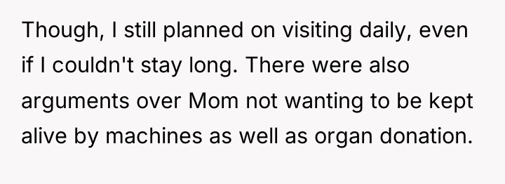 Though, I still planned on visiting daily, even if I...