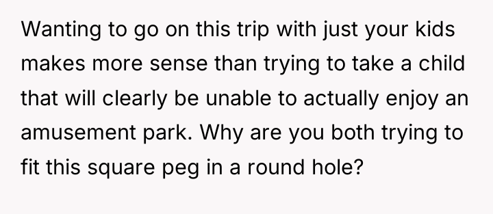 Wanting to go on this trip with just your kids...