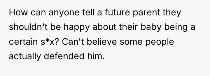 How can anyone tell a future parent they shouldn't be...