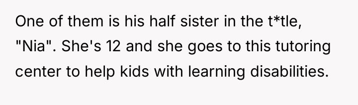 One of them is his half sister in the t*tle,...
