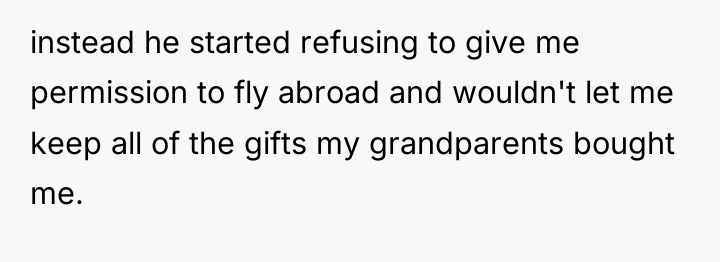 instead he started refusing to give me permission to fly...