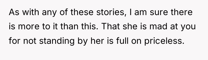 As with any of these stories, I am sure there...