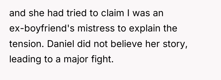 and she had tried to claim I was an ex-boyfriend's...