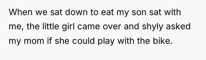 When we sat down to eat my son sat with...