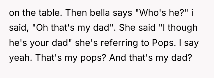 on the table. Then bella says "Who's he?" i said,...