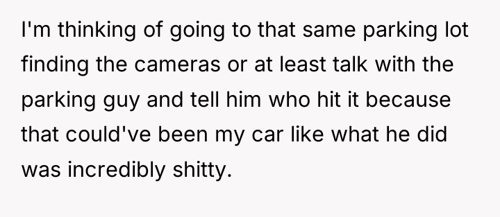 I'm thinking of going to that same parking lot finding...