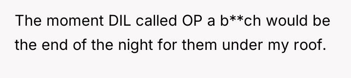 The moment DIL called OP a b**ch would be the...