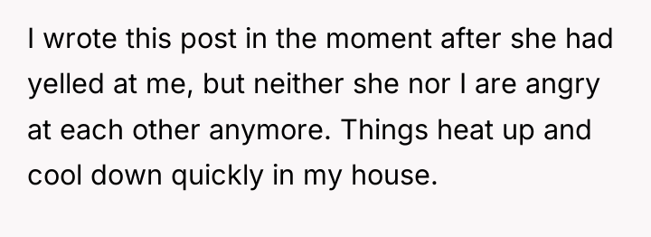 I wrote this post in the moment after she had...