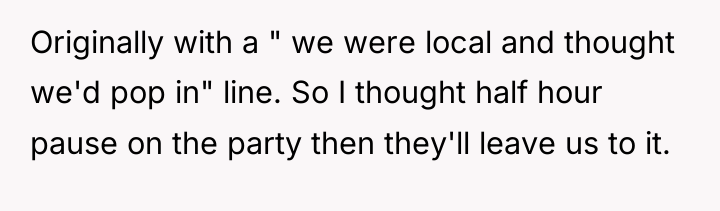Originally with a " we were local and thought we'd...