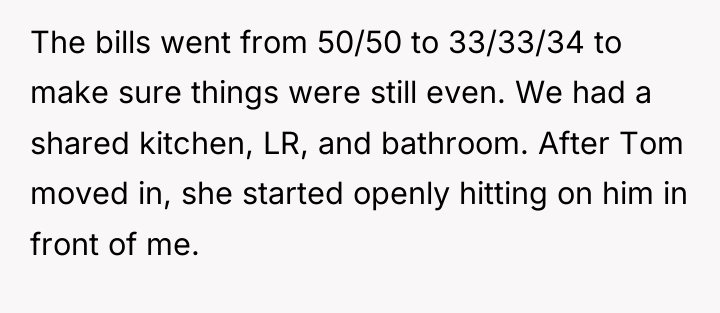 The bills went from 50/50 to 33/33/34 to make sure...