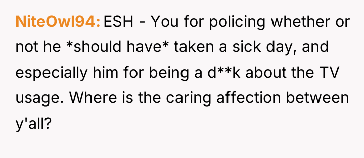 NiteOwl94 ESH - You for policing whether or not he...