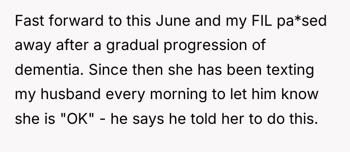 Fast forward to this June and my FIL pa*sed away...