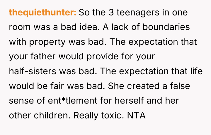 thequiethunter So the 3 teenagers in one room was a...