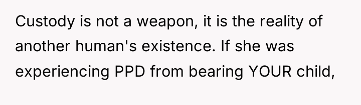 Custody is not a weapon, it is the reality of...