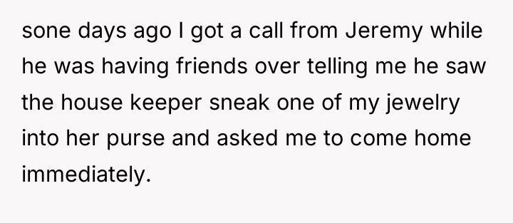 sone days ago I got a call from Jeremy while...