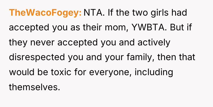 TheWacoFogey NTA. If the two girls had accepted you as...