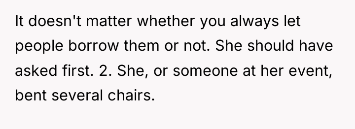 It doesn't matter whether you always let people borrow them...