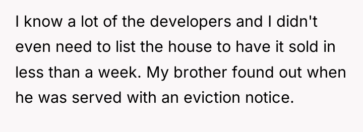 I know a lot of the developers and I didn't...