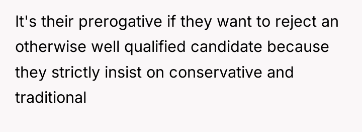 It's their prerogative if they want to reject an otherwise...