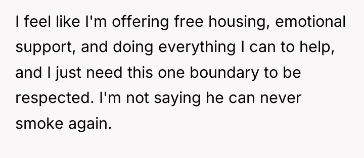I feel like I'm offering free housing, emotional support, and...