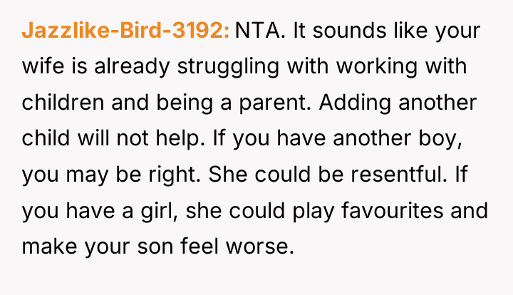 Jazzlike-Bird-3192 NTA. It sounds like your wife is already struggling...