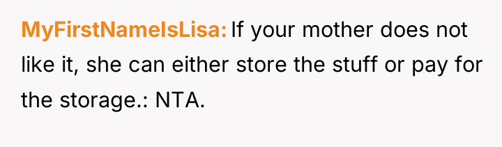 MyFirstNameIsLisa If your mother does not like it, she can...
