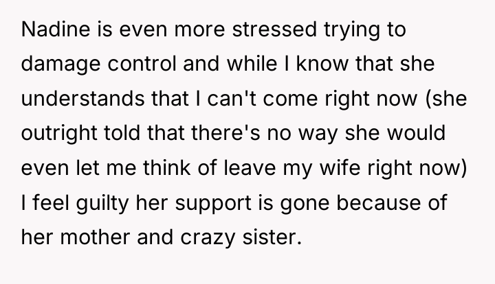 Nadine is even more stressed trying to damage control and...