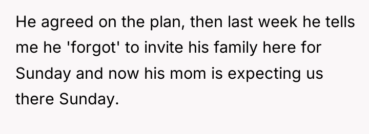 He agreed on the plan, then last week he tells...