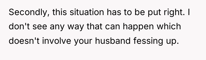 Secondly, this situation has to be put right. I don't...