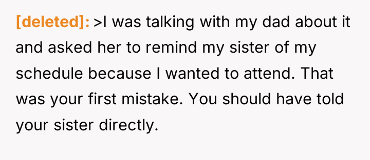 [deleted] >I was talking with my dad about it and...