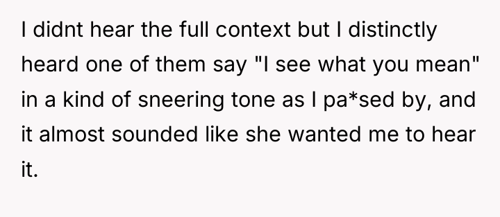 I didnt hear the full context but I distinctly heard...