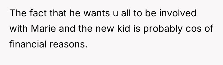 The fact that he wants u all to be involved...