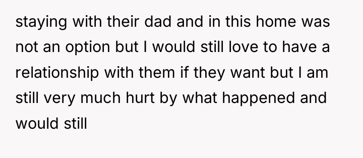 staying with their dad and in this home was not...