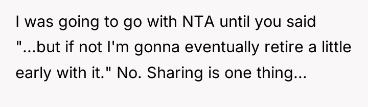I was going to go with NTA until you said...
