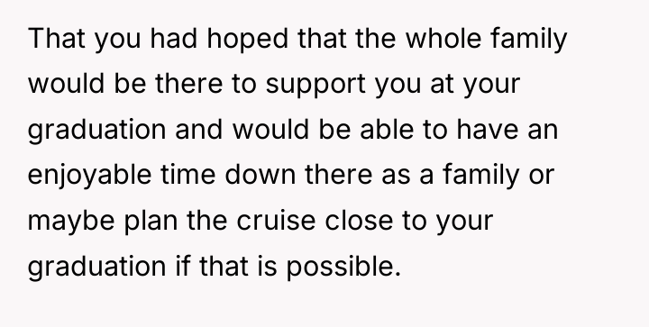 That you had hoped that the whole family would be...