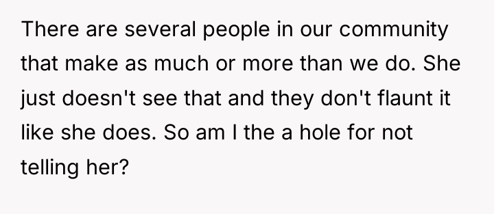 There are several people in our community that make as...