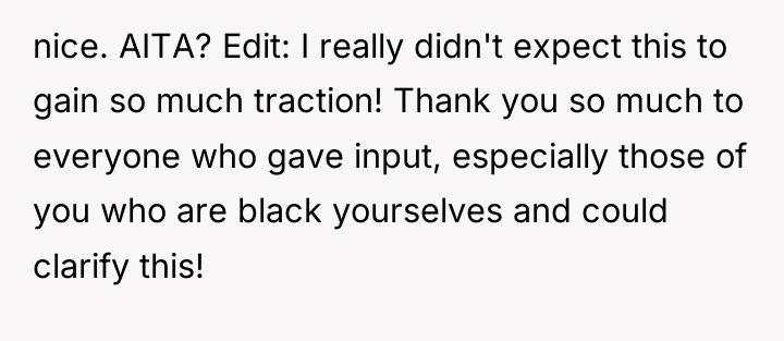 nice. AITA? Edit: I really didn't expect this to gain...