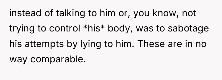instead of talking to him or, you know, not trying...