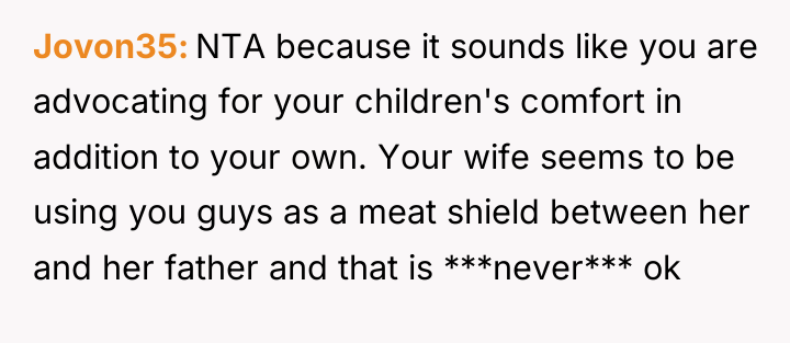 Jovon35 NTA because it sounds like you are advocating for...