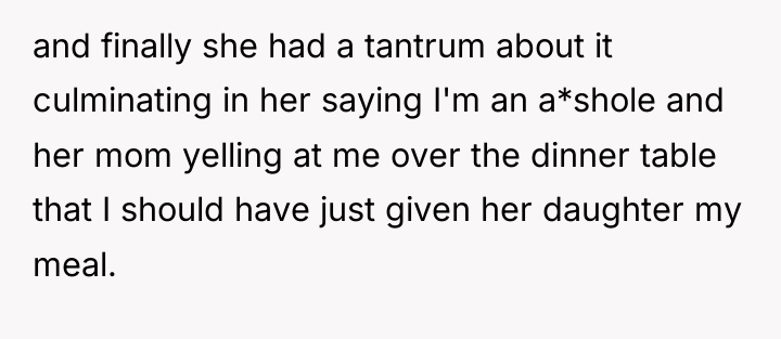 and finally she had a tantrum about it culminating in...
