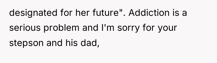 designated for her future". Addiction is a serious problem and...