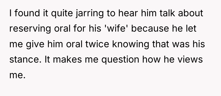 I found it quite jarring to hear him talk about...