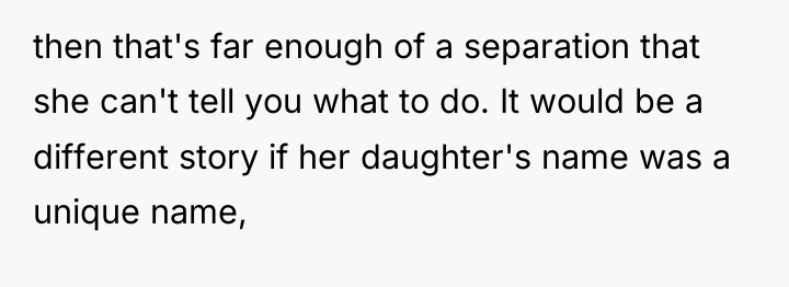 then that's far enough of a separation that she can't...