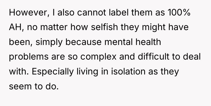 However, I also cannot label them as 100% AH, no...
