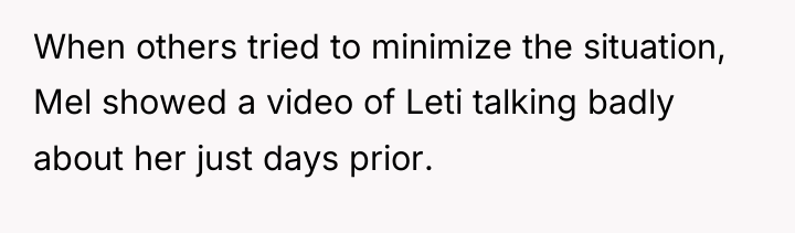 When others tried to minimize the situation, Mel showed a...