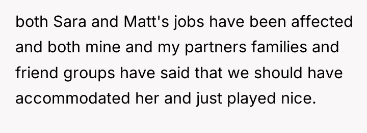 both Sara and Matt's jobs have been affected and both...