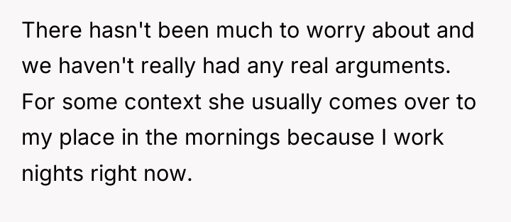 There hasn't been much to worry about and we haven't...